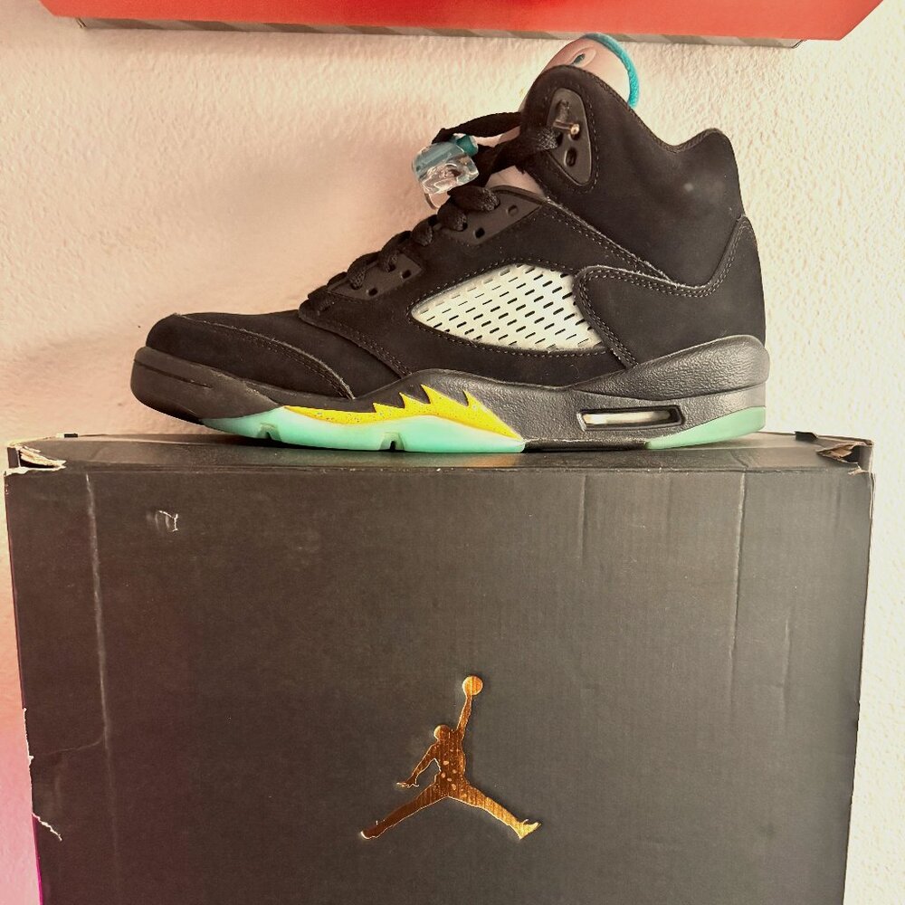 Jordan 5 aqua size 7y